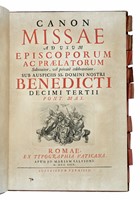 Canon Missae Pontificalis ad usum episcoporum ac praelatorum...