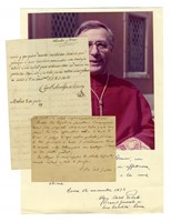 Raccolta di oltre 150 lettere, biglietti, firme, biglietti da visita, fotografie di vescovi e cardinali.