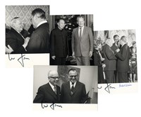 Raccolta di 16 fotografie con firme autografe di cancellieri e ministri tedeschi.
