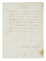 Lettera con firma autografa - El duca di Florentia - inviata a Roso da Vicchio, capitano della banda del Mugello.