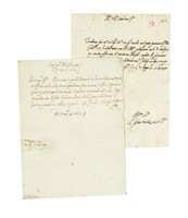 Lettera con firma autografa inviata al governatore di Siena.