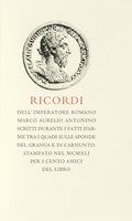 Ricordi dell'imperatore romano Marco Aurelio Antonino, scritti durante i fatti d'arme tra i Quadi sulle sponde del Granua e il Carnunto.