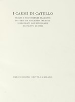 I Carmi [...] scelti e nuovamente tradotti in versi da Vincenzo Errante e decorati con litografie da Filippo De Pisis.
