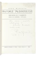Dedica su libro Tavole parolibere. Prefazione di F. T. Marinetti dell'Accademia d'Italia Roma, Edizioni Futuriste di Poesia 1932.