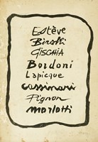Estve, Birolli, Gischia, Bordoni, Cassinari, Pignon, Morlotti.