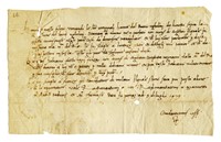 Lettera autografa firmata Guidantonius Vespucci Creator inviata a Francesco Gaddi.