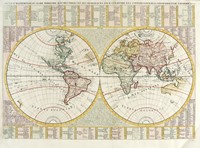 Nouveaux Mappemonde ou Globe Terrestre avec des Tables et des Remarques pour Conduire a la Connoissance de la Geographie et de l'Histoire.
