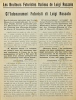 Les bruiteurs futuristes italiens de Luigi Russolo. Gl'Intonarumori Futuristi di Luigi Russolo.