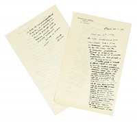 Raccolta di 13 lettere autografe e 3 dattiloscritte con firma autografa di Benedetto Croce inviate a Tammaro De Marinis e alla moglie Clelia.
