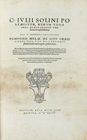 Polyhistor, rerum toto orbe memorabilium thesaurus locupletissimus [...] de situ orbis libros tres.