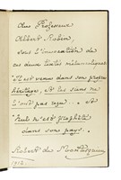 Dedica autografa ad Albert Robin su libro Rote Perlen, Leipzig, Im Xenien Verlag, 1912.