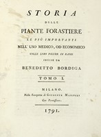 Storia delle piante forastiere le piu importanti nell'uso medico, od economico... Tomo I (-IV).