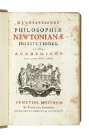 Philosophiae Newtonianae institutiones, in usus academicos. Editio prima Italica auctior.