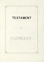 Testament de Napoleon.