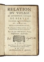 Relation du voyage de monseigneur l'evque de Beryte vicaire apostolique du royaume de la Cochinchine par la Turquie, la Perse, les Indes...