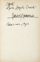 Dedica e firma su libro La Canzone di Garibaldi.