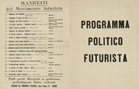 Programma politico futurista.