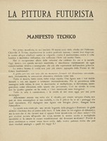 La pittura futurista. Manifesto tecnico.