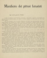 Manifesto dei Pittori futuristi.