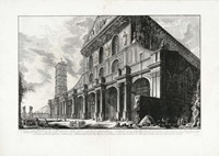 Veduta della Basilica di S. Paolo fuor delle mura, eretta da Costantino Magno.
