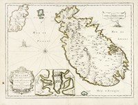 Les Isles de Malthe, Goze, Comin, Cominot, &c en La Mer Mediterrane par P. Du-Val, Gographe du Roy.