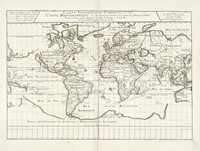 Carte universelle du commerce, c'est--dire carte hidrographique o sont exactement dcrites Les Costes des 4 Parties du Monde, Avecque les Routes pour la Navigation des Indes, Occidentales et Orientales.