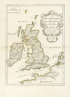 Carte des Isles Britaniques o sont les Royaumes d'Angleterre, et d'Escosse, que nous appellons Grande Bretagne et celui d'Irlande avecque les isles qui en sont proche, et les costes de France, de Flandre et de Holande.