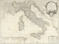 L'Italie Divise en ses diffrents Etats, Royaumes et Rpubliques. Dresse et Assujetie aux Observations Astronomiques. Par le Sr Janvier Gographe.