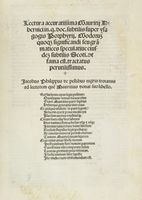 Lectura accuratissima [...] super ysagogis Porphyrii. Modorum quoque significandi seu grammatices speculative eiusdem subtilis Scoti (ut fama est) tractatus perutilissimus.