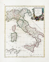 L'Italia divisane' suoi stati di nuova Proiezione.