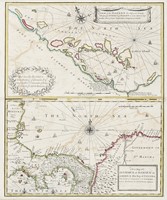 A draft of the Golden & adjacent Islands, with part of ye Isthmus of Darien as it was taken by Capt. Ienefer. Where ye Scots West-India Company were setteled/A New map of ye Isthmus of Darien in America, the Bay of Panama, the Gulph of Vallona ...