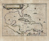 Insulae americanae in Oceano Septentrionali cum Terris adiacentibus.