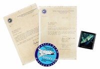 Lettera dattiloscritta firmata (con autopenna) su carta intestata originale della National Aeronautics and Space Administration / [...] / Huntsville Alabama.