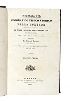 Dizionario geografico fisico storico della Toscana...