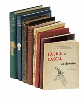 Lotto di 8 belle opere illustrate di caccia e viaggi.