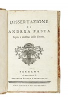 Dissertazioni [...] Sopra i mestrui delle Donne.