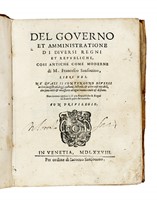 Del governo et amministratione di diversi regni et republiche, cos� antiche come moderne [...] libri XXI...