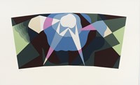 Serigrafia a colori di un progetto per portabastoni.