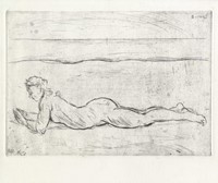 Nudo sulla spiaggia.