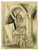 Illustrazione per il Decameron - Ferondo resuscita, III giornata VIII novella.