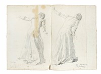 Due studi di donna di spalle.
