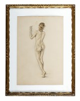 Nudo femminile di spalle.