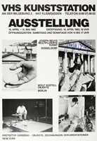 VHS Kunststation. Ausstellung. 16. April - 15. Mai 1983. Manifesto per la mostra con firma autografa.