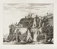 Tybur vulgo Tivoli  Dans l'Etat de l'Eglise / La gran cascata del Teverone a Tivoli La Grande Cascade du Tibre � Tivoli / Cascate del Teverone a Tivoli pi� basse della grande Cascades du Tibre � Tivoli plus Basses que la Grande.