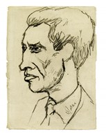 Ritratto di uomo di profilo.