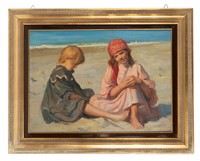 Bimbe sulla spiaggia.