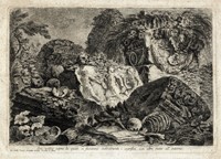 Ara antica sopra la quale si facevano anticamente i sacrifizi, con altre ruine all'intorno.