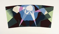 Serigrafia a colori di un progetto per portabastoni.