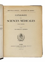 Catalogue des Sciences Medicales. Tome Premier (-Troisieme).