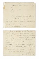 Lettera autografa firmata.